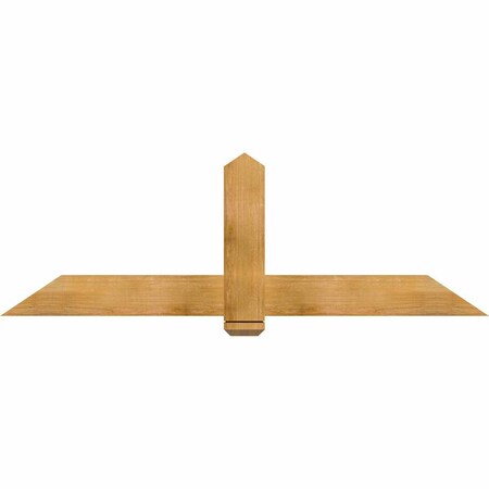 Ekena Millwork Eugene Rough Sawn Timber Gable Bracket, Western Red Cedar, 72"W x 24"H x 2"D x 6"F, 8/12 Pitch GBW072X24X0206EUG00RWR